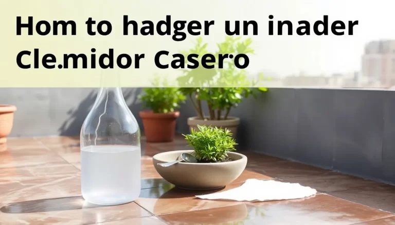Cómo hacer un limpiador casero para terrazas eficaz
